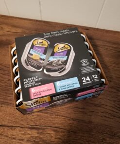 SHEBA PERFECT PORTIONS Cuts in Gravy Adult Wet Cat Food Tray, Delicate Salmon and Tender Whitefish & Tuna Entrée, Twin-Pack - 12 Count (Pack of 2) 12 Count (Pack of 2) 30 71T5MEOCbzL