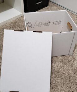 Amazon Basics Medium Duty Storage/Filing Boxes With Lid and Handles, Legal/Letter Size, 12-Pack, White, 16.2" L x 12.5" W x 10.5" H 36 71T5OapnNTL