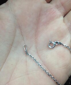 Sterling Silver Chain Necklace for Women Cable 1.5mm Tarnish Resistant Responsibly Sourced - Non-Migrating Clasp Design - Sterling Silver Chain Necklace - Italian Made in Italy - Quality Durable Sturdy 1.5mm Chain for Women - Quality Gift Box - 925 Ste... 24 71T5gSaZuKL