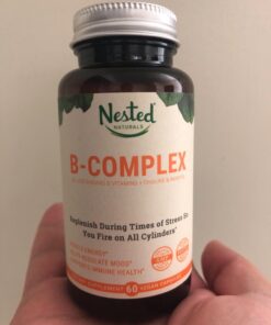 Nested Naturals B-Complex B Vitamins Plus Choline & Inositol | B Vitamins Complex B1, B2, B3, B5, B6, B7, B9 Supplement with Pure Methyl Vitamin B 12 | Energy & Immunity Support | 60 Vegan Capsules 31 71T6b3UfLGL