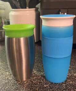 Munchkin® Miracle® 360 Toddler Sippy Cup, Spill Proof, 10 Ounce, Stainless Steel, Green 51 71T6xHHeijL