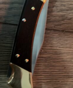 Buck Knives 110 Folding Hunter Lock-back Knife, Brass Bolsters, Ebony Handles, 3-3/4" 420HC Blade with Leather Sheath Classic 3.75" 51 71T6xYy3GnL