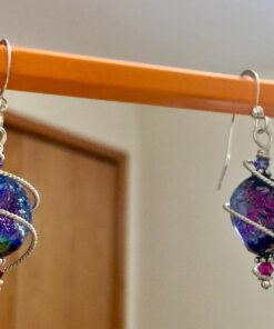 Body Candy Handcrafted 925 Silver Purple Dichroic Drop Dangle Earrings Created with Crystals 39 71T7Sw4qpL