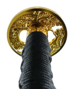 Makoto Hand Forged Sharp Samurai Sword - Crystal Golden Dragon on Saya 15 71T7X7S9nrL