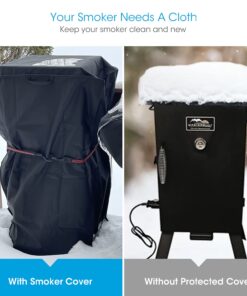 Unicook 40 Inch Smoker Cover for Masterbuilt, Electric Smoker Cover Heavy Duty Waterproof, Square Vertical Smoker Grill Cover Fade and UV Resistant, 23" W x 17" D x 39" H, Black 23”W x 17”D x 39”H 36 71T7qWwWW7S