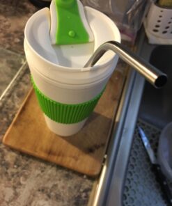 4 Extra Long Stainless Steel Straws for 30 OZ Tumbler + 2 Cleaning Brushes 30 OZ Straw 24 71T7v U747L