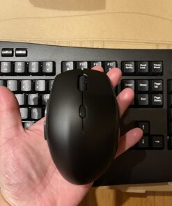 Wireless Keyboard Mouse Combo, EDJO 2.4G Full-Sized Large Wireless Keyboard with Comfortable Palm Rest and Optical Wireless Mouse for Windows, Mac OS PC/Desktops/Computer/Laptops 27 71T85y 2HRL