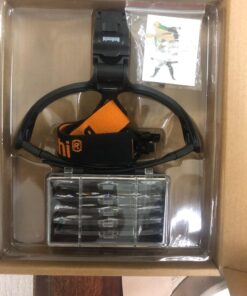 Beileshi Headhand Magnifier Glasses With 2 LED Professional Jeweler's Loupe Light Bracket and Headband are Interchangeable 5Lens Glass Magnifying Visor Black 25 71T87pskRyL