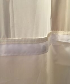 Title: Hookless® It’s A Snap!® Fabric Snap-In Shower Curtain Liner, Water-Repellant, Easy Install, White Color 70 x 54in 29 71T8NEdQGmL