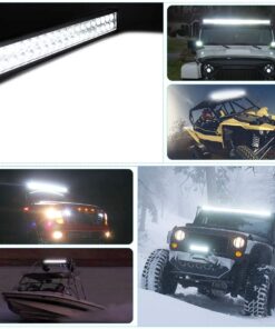 YITAMOTOR LED Light Bar 2pcs 24 inches Light Bar Spot Flood Combo Off Road Driving Lights with 2pcs Wiring Harness Compatible for Jeep, Pickup, ATV, Truck, 4x4, 4WD, Trailer, UTV, Boat, 120W LED Bar 2pcs 24in light bar+wiring harness 8 71T8a6rU2VL
