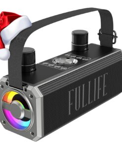 Karaoke Machine for Adults Kids with 2 UHF Wireless Microphones, XIZJ 2023 New Portable Bluetooth Singing PA Speaker System with RGB Lights/Strap, Support AUX-in/USB/TF, an Ideal Gift Black 20 71T9e1SkDSL