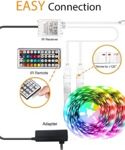 phopollo 65.6FT Led Lights for Bedroom, 5050 Color Changing Led Strip Lights with 44-Key Remote and 12v Power Supply, Led Lights Strip for Home Decoration. 23 71T9fpbs5HL