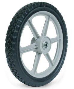 Martin Wheel PLSP14D175 14 by 1.75-Inch Plastic Spoke Semi-Pneumatic Wheel for Lawn Mower, 1/2-Inch Ball Bearing, 2-3/8-Inch Centered Hub, Diamond Tread