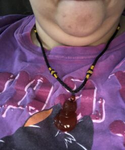 COOLSOME Women's Red Agate Fox Queen Pendant Necklace Grounding Stone Protection 47 71TA79Qi8fL