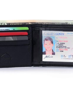 Alpine Swiss Mens RFID Blocking Leather Multi Card High Capacity Bifold Wallet One Size Black 19 71TAjVPSlSL