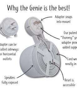Nest WiFi Point Genie: The Simplest Lowest Profile Outlet Holder Mount for Google Nest WiFi Point | Reinforced Support | Great Sound | Open Access | No Messy Screws! (1-Pack) White (1-Pack) 26 71TBTjFZgL
