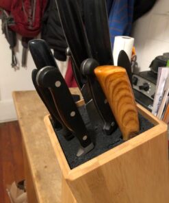 Mantello Knife Block- Universal Knife Holder- Bamboo Wood, Kitchen Knife Holder, Extra Large Knife Storage, Universal Knife Block, Knife Block Without Knives 36 71TCXzktIHL
