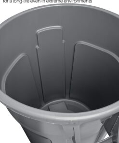 Rubbermaid Commercial Products BRUTE Heavy-Duty Trash/Garbage Can, 32-Gallon, Gray, Waste Container Home/Garage/Bathroom/Outdoor/Driveway 1 Pack 17 71TCrR0k9zL 1