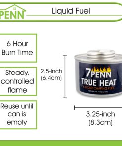 7Penn Buffet Food Warmers for Parties, 12 Pack - 6 Hour Chafing Dish Fuel Cans Catering Food Warmers Buffet Heating Food Warmer Party Canned Heat Burner with Bonus Lid Openers 12 Cans 17 71TCwwVmwsS