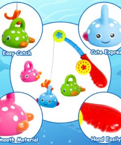 Baby Bath Toys Fishing Games Kids Bathtub Toys for Toddler 1-3 2-4 Fun Shower Bath Time Mold Free Water Pool Toys Christmas Stocking Stuffer Birthday Gift for Boys Girls Age 1 2 3 4 5 6(Color Random) Baby fishing toys 20 71TDI0vvMpL