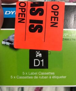 DYMO 45013 D1 Tape Cartridge for Dymo Label Makers, Created Specifically for Your LabelManager and LabelWriter Duo Label Makers, 1/2-inch x 23 Feet, Black on White, Pack of 4 14 71TDjWyQutL