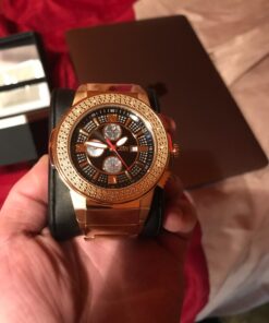 JBW Men's JB-6101-J"Saxon" 18K Gold-Plated Stainless Steel Diamond Watch 15 71TE050RTQL