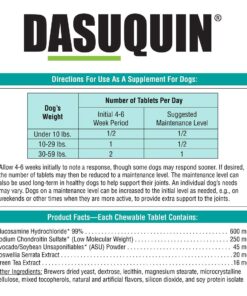 Nutramax Dasuquin with MSM Joint Health Supplement for Small to Medium Dogs - With Glucosamine, MSM, Chondroitin, ASU, Boswellia Serrata Extract, and Green Tea Extract, 150 Chewable Tablets 150 Count (Pack of 1) 30 71TED89mXJL