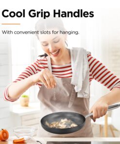 Othello CH-CO6 10-Piece Hard-Anodized Pots and Pans Cookware Set, Black 12 71TEI7DLDkS