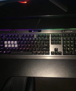 Corsair K95 RGB Platinum Mechanical Gaming Keyboard - 6x Programmable Macro Keys - USB Passthrough & Media Controls - Fastest Cherry MX Speed - RGB LED Backlit - Aluminum Finish Gunmetal 39 71TEYrDX7xL 1