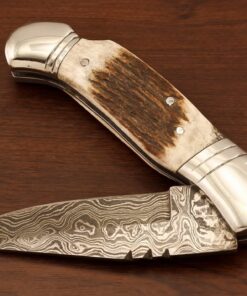 FM Custom Made Damascus Steel Folding Knife (Lock Back) Pt (2575-2612) 14 71TEwWDlG2L