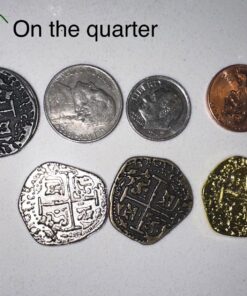 Beverly Oaks Metal Pirate Coins - Gold and Silver Spanish Doubloon Replicas - Fantasy Metal Coin Pirate Treasure (100) 100 45 71TF0v29JFL