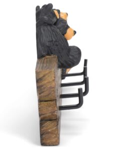 Black Bear Family 3.5 x 7.5 Hand-cast Resin Figurine Key Holder 14 71TFMysLxoL