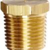 Dixon Valve & Coupling HHP4M Brass Fitting, Hex Head Plug, 1/2" NPT Male
