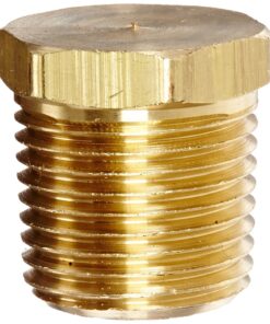 Dixon Valve & Coupling HHP4M Brass Fitting, Hex Head Plug, 1/2" NPT Male