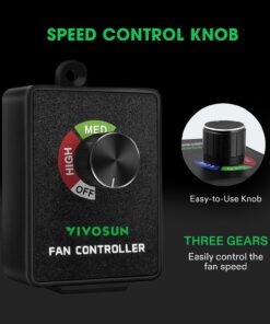 VIVOSUN Variable Speed Controller Cordless Vent Blower Speed Adjuster for Inline Duct Exhaust Fan 15 71TGc2Q6AYL