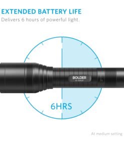 Anker Rechargeable Bolder LC90 LED Flashlight, Pocket-Sized Torch with Super Bright 900 Lumens CREE LED, IPX5 Water-Resistant, Zoomable, 5 Light Modes 33 71THTKGeLuL