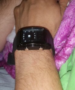 FANMIS Men's Rectangle Dial Sports Wrist Watches with 7 Colors Optional LED Backlight Multifunctional Alarm Stopwatch 12/24H Rubber Strap Watch Black 33 71THehMbBL