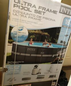 Intex 18ft X 52in Ultra Frame Pool Set with Sand Filter Pump, Ladder, Ground Cloth & Pool Cover 42 71TILSz5JKL 1