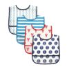 Luvable Friends Unisex Baby Waterproof PEVA Bibs, Nautical, One Size 44 71TIXCb6yOL
