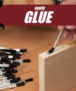 Alternative view of Fulton Acid Glue Applicator Brushes Made with Horse Hair Bristles | Tin Metal Tubular Ferrule Handle | Apply Grease Glue Oil Flux and Chemicals | Ideal for Home, School, and Workshop (144 Brushes) 144
