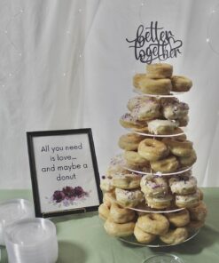 Jusalpha Large 5-Tier Acrylic Round Wedding Cake Stand/Cupcake Stand Tower/Dessert Stand/Pastry Serving Platter/Food Display Stand (5RF) Large 5 Tier with Base 31 71TJTWFnO L