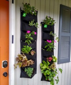 MEIWO Transform Your Space Upgraded Hanging Planters - 2 Pack of 7-Pocket Vertical Garden Wall Planters for Indoor and Outdoor Use - Perfect for Balconies, Yards, and Home Decor 7 Pockets Two Pack 13 71TJVZS2dBL