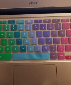Silicone Keyboard Cover Skin Compatible for Acer Chromebook R11 CB3-131 CB5-132T, Acer Chromebook R13 CB5-312, Acer Chromebook 14 CB3-431 CP5-471, Acer Chromebook 15 CB3-531/532 CB5-571 C910 (Rainbow) Rainbow 13 71TKOKqlpPL