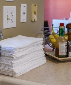 Utopia Towels Cotton Washcloths Set - 100% Ring Spun Cotton, Premium Quality Flannel Face Cloths, Highly Absorbent and Soft Feel Fingertip Towels (24 Pack, White) 24 57 71TKdlJNHDL