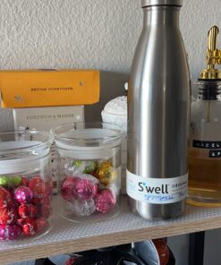 ZENS Glass Canister Set, Small Airtight Kitchen Storage Jars with Glass Lids, Clear 4 Pack 10oz Empty Food Container for Spices with Lables and Stickers. 01-10oz*4 35 71TKeO It3L