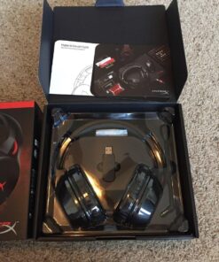 HyperX Cloud Flight - Wireless Gaming Headset, Long Lasting Battery up to 30 Hours, Detachable Noise Cancelling Microphone, Red LED Light, Comfortable Memory Foam, Works with PC, PS4 & PS5 Black, Red 52 71TL9PHeeQL