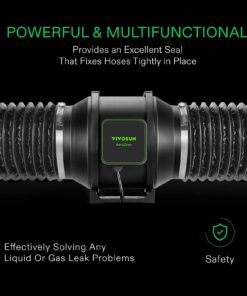 VIVOSUN Stainless Steel Air Ducting Clamps, 4/6/8/12 Inch Adjustable Hose Clamps with Worm Drive for Ducting, Heating, Cooling, Exhaust, and Ventilation (Pack of 2) 2 Pack 12 Inch 11 71TMv4OzPcL