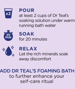 Dr Teal's Epsom Salt Soaking Solution, Soothe & Sleep, Lavender, 3lbs (Packaging May Vary) 3 Pound (Pack of 1) White 21 71TMybapNwL