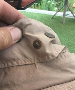 LETHMIK Summer Fishing Boonie Sun Hat Cap Outdoor Safari Hunting Camping Hat with Chin Cord Beige (Waterproof) Model 0023 One Size 24 71TNThD1wL