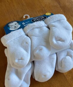Gerber Baby Girls' 6-Pair Sock 3-6 Months White 27 71TNhn g8L